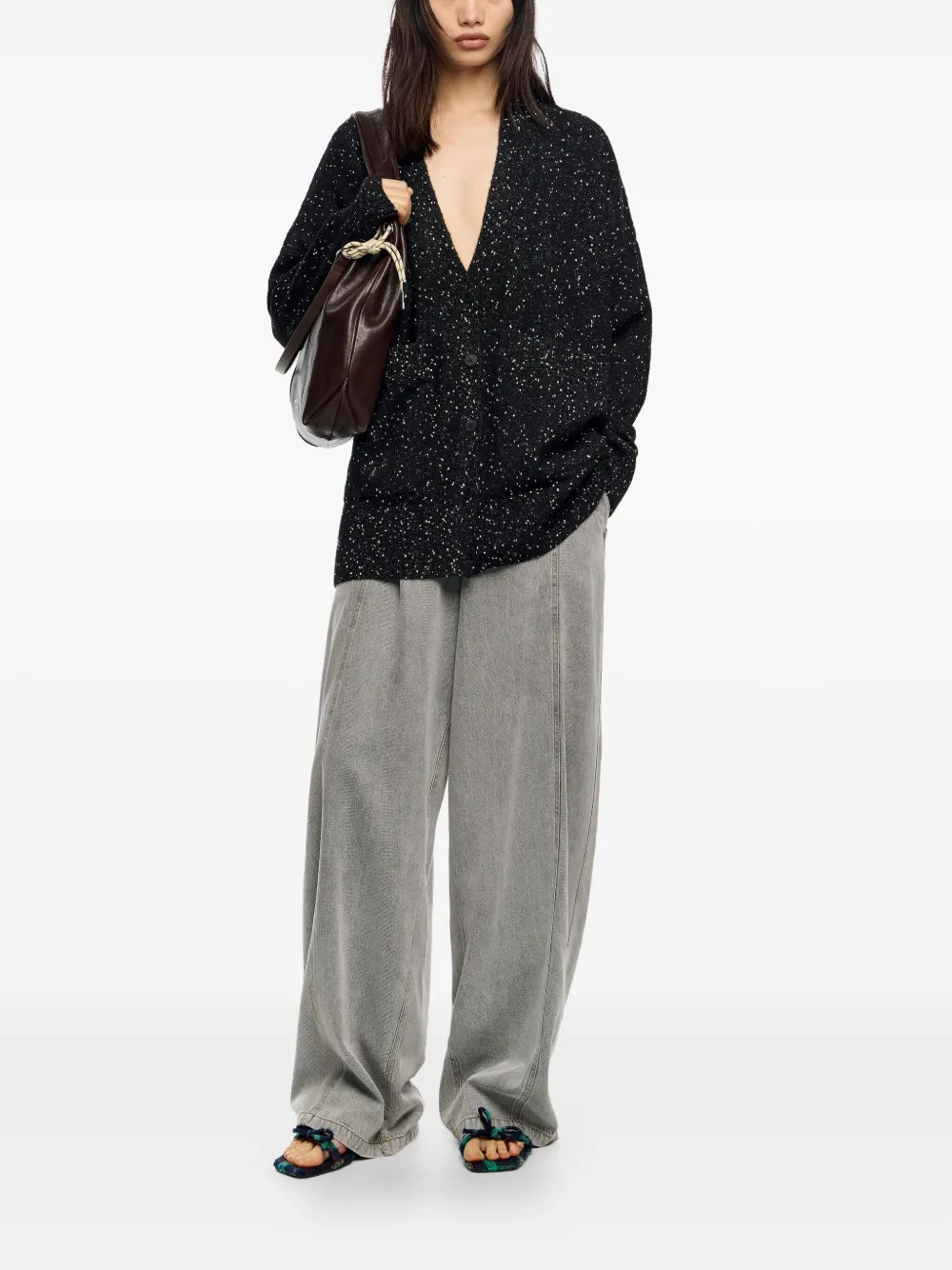 Bimba y Lola cardigan moucheté à col v | Cardigans | Image 2