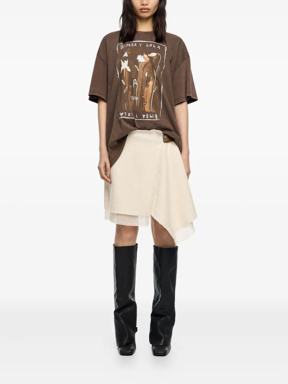 Bimba y Lola frayed-edge mini skirt | Asymmetric & Draped Skirts | Image 2