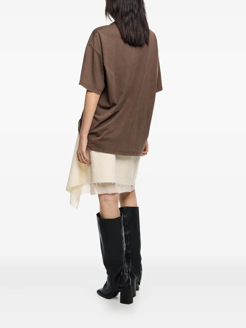 Bimba Y Lola Frayed-edge Mini Skirt In White