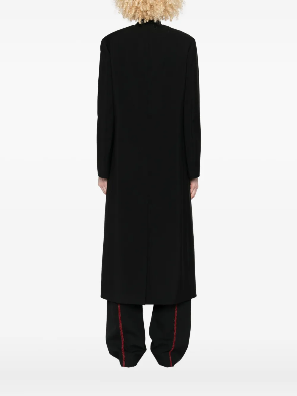 The Row Double-breasted Coat In Black