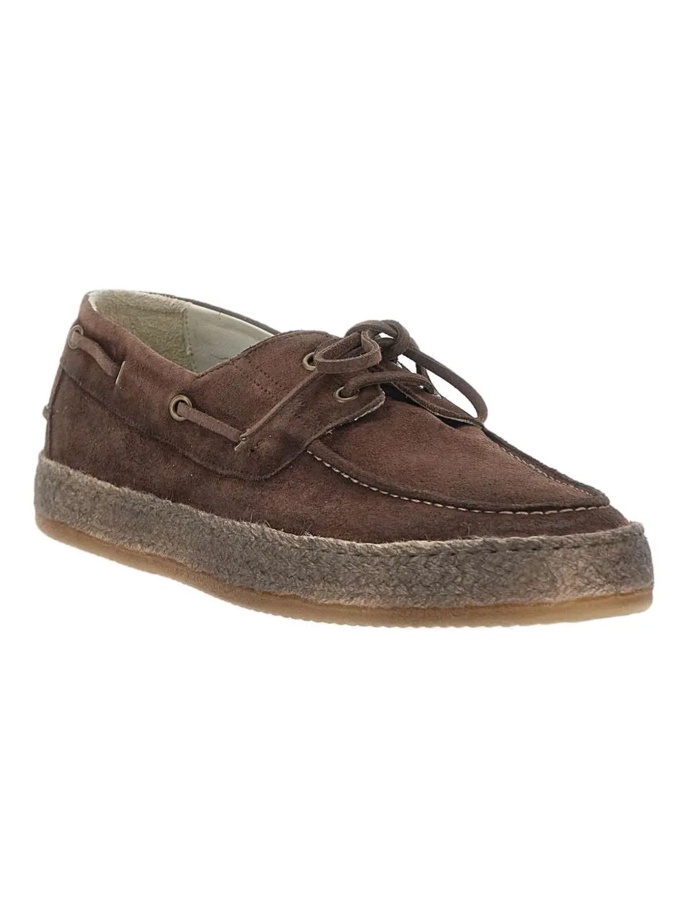 Corvari lace-up suede boat shoes - Bruin