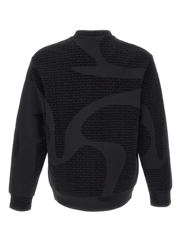 Emporio Armani logo-flocked Sweatshirt Black FARFETCH IN