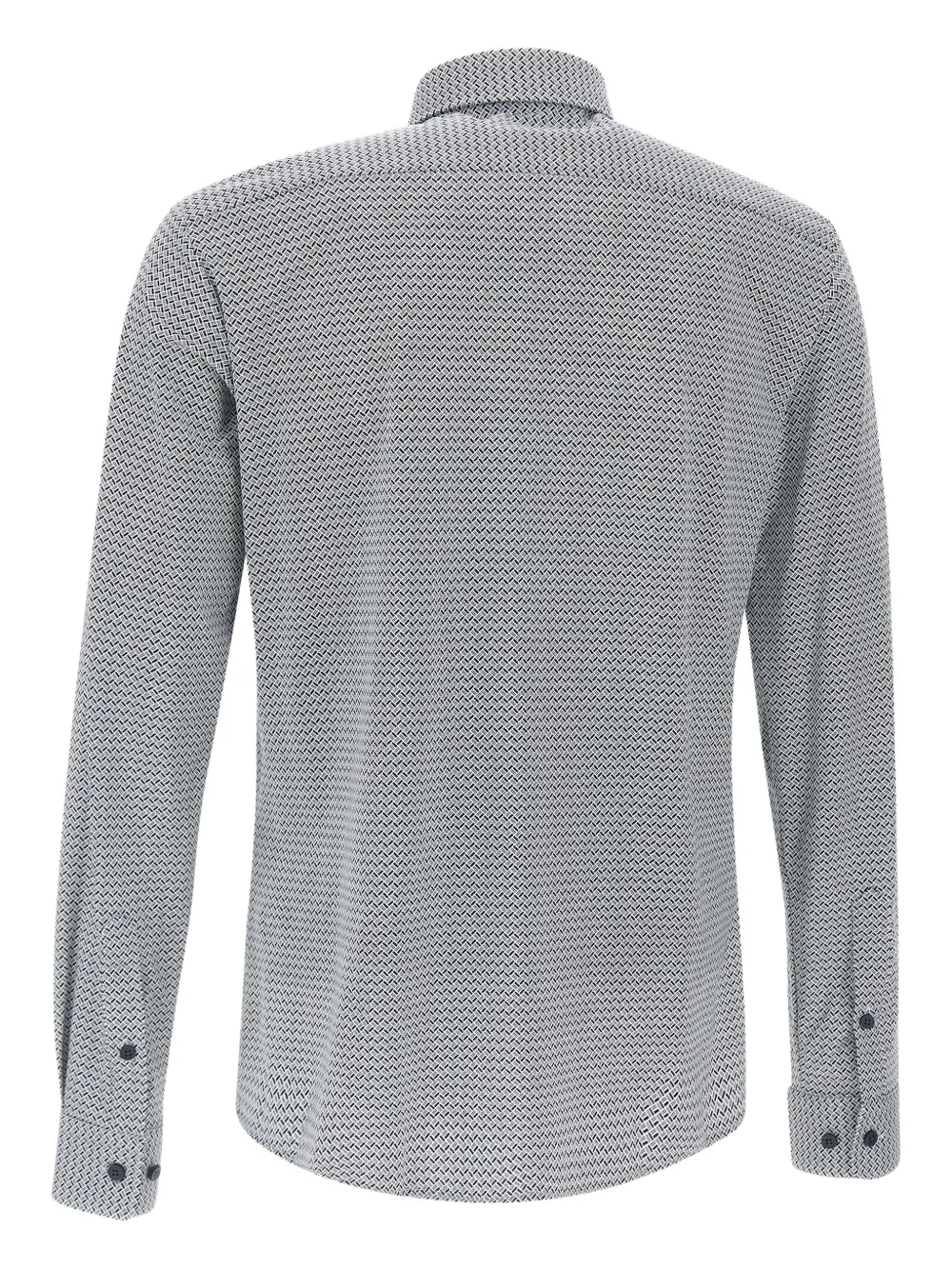 BOSS Overhemd met geometrische print Blauw