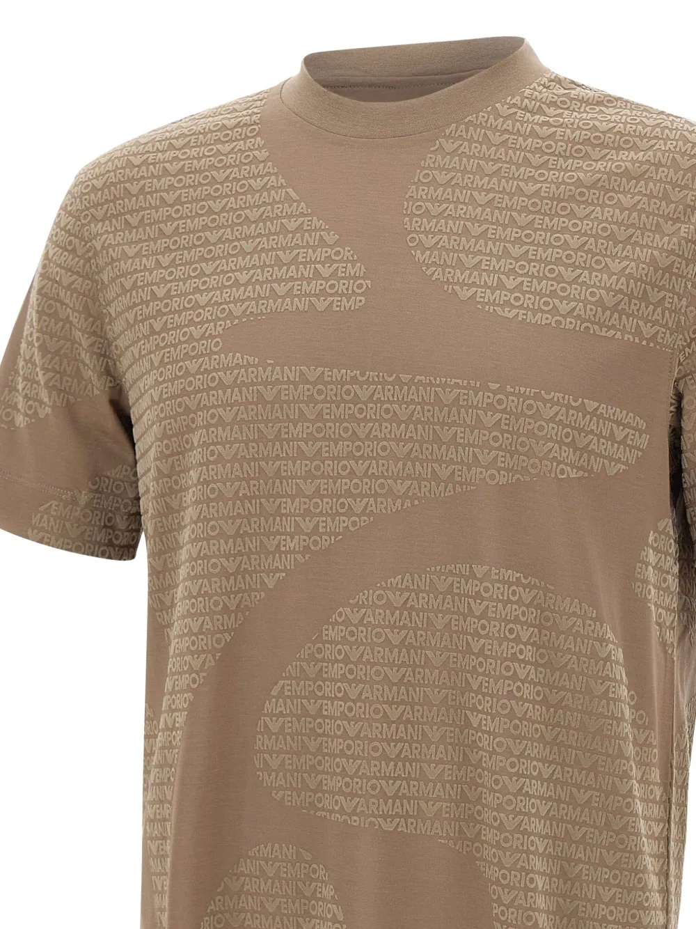 Emporio Armani T-shirt met logoprint Beige