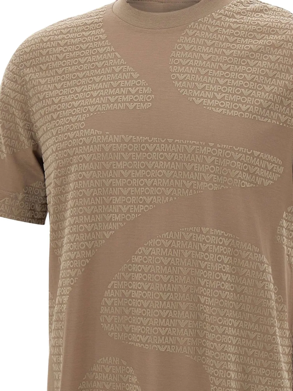 Emporio Armani T-shirt met logoprint Beige