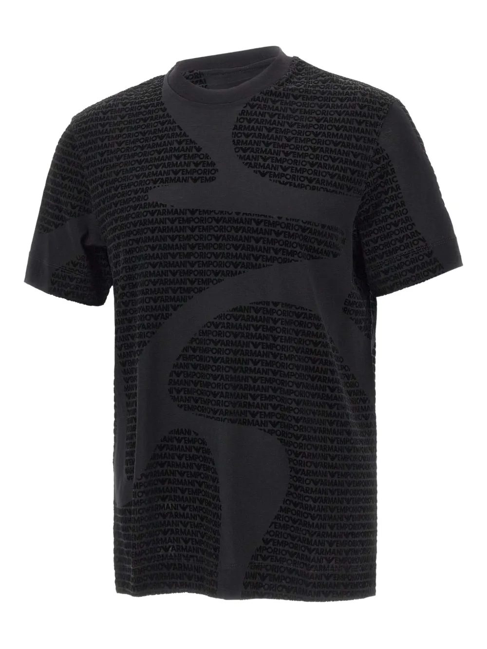 Emporio Armani logo-print crew-neck T-shirt | Black | Image 1