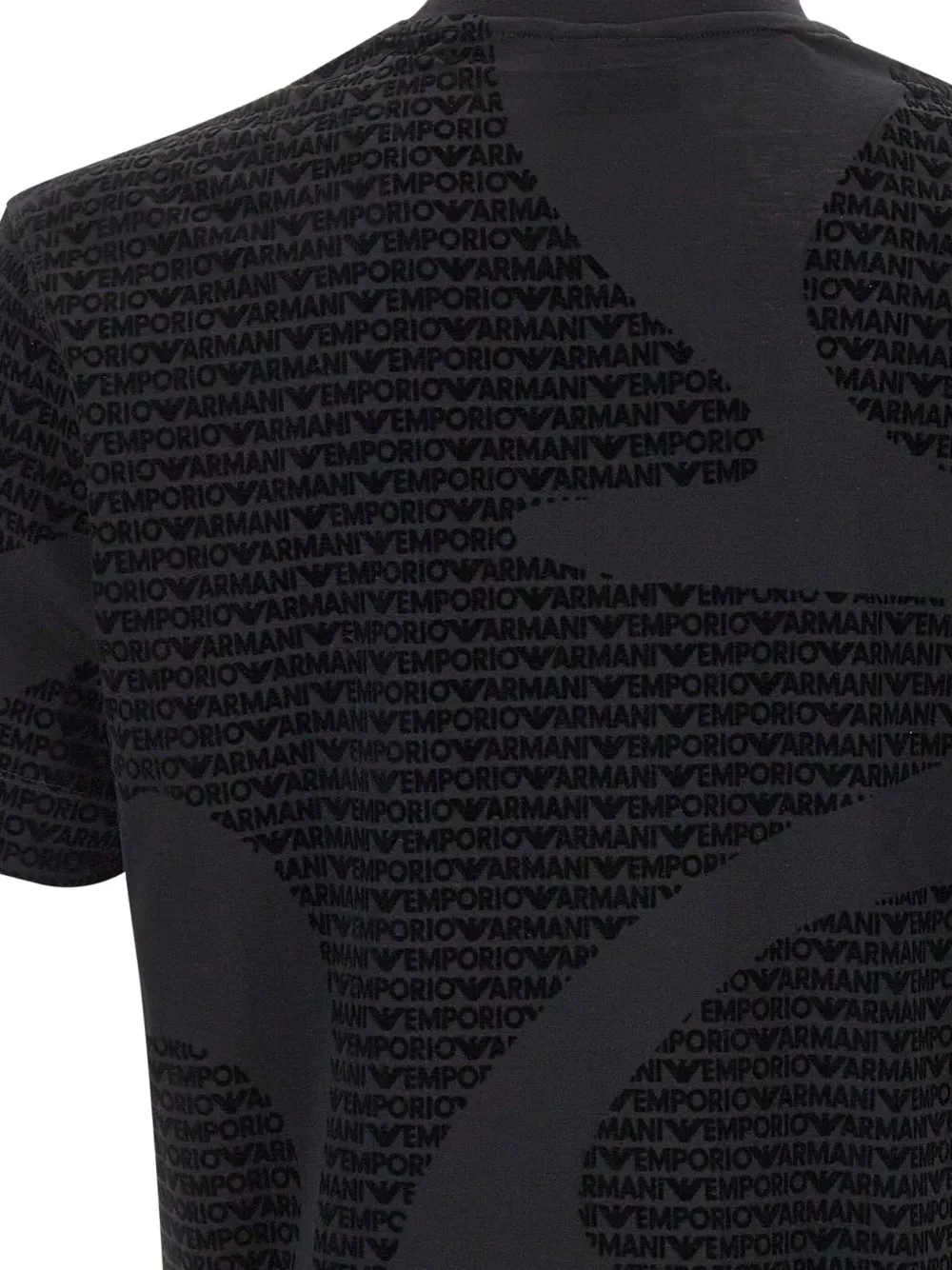 Emporio Armani T-shirt met logoprint met ronde hals Zwart