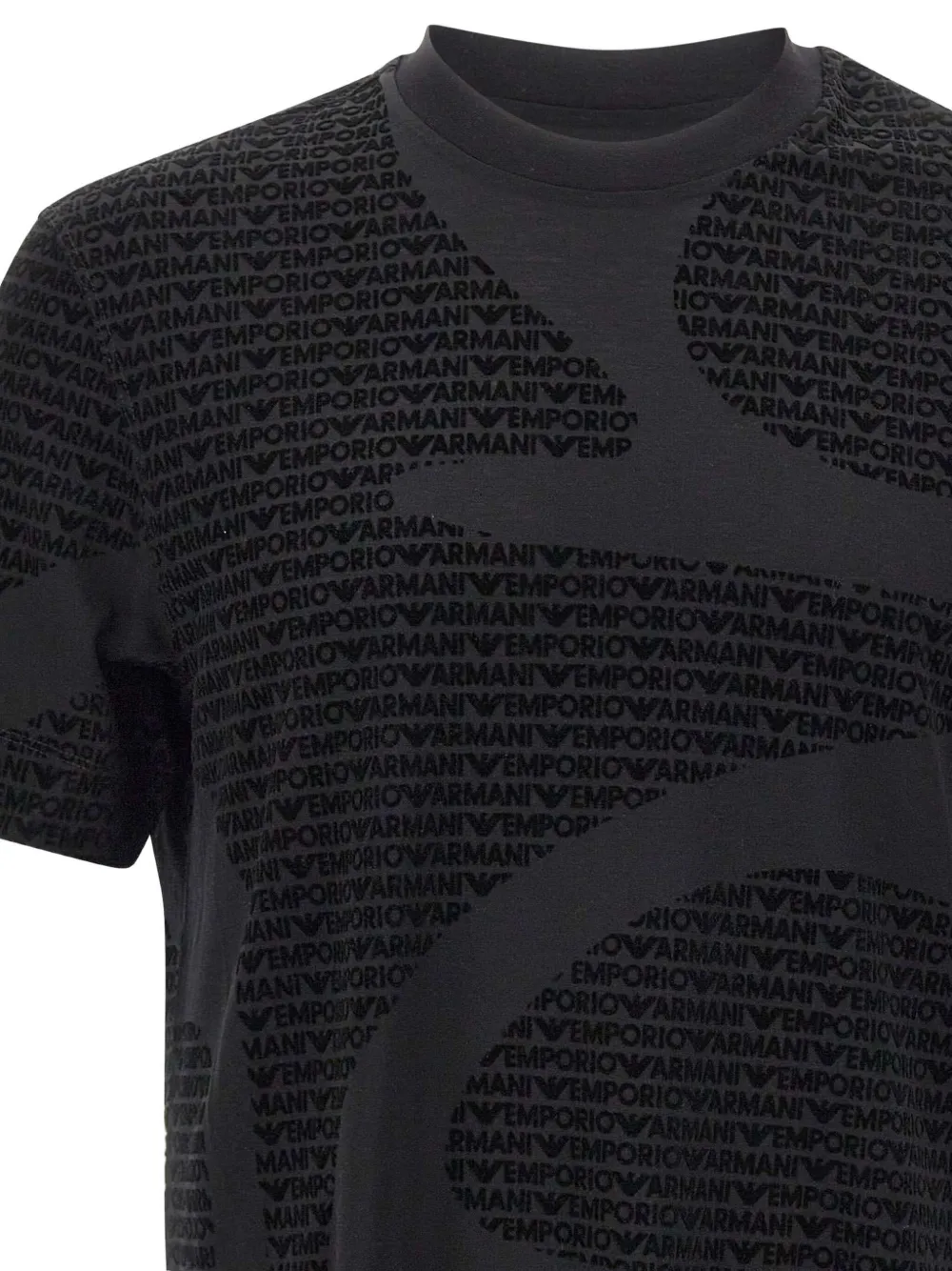 Emporio Armani T-shirt met logoprint met ronde hals Zwart