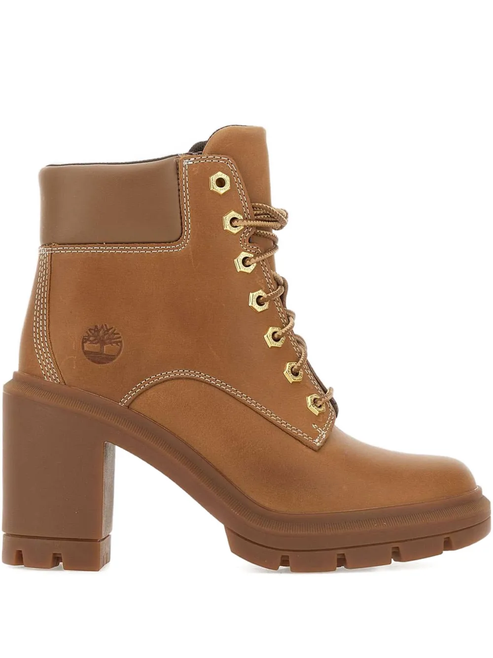 Timberland lace-up block-heel boots Brown