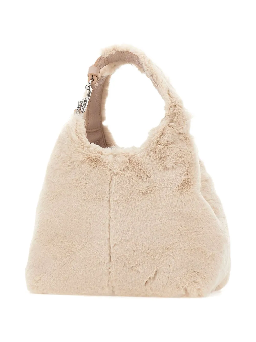 Coccinelle C-Easy faux-fur top handle tote bag - Beige