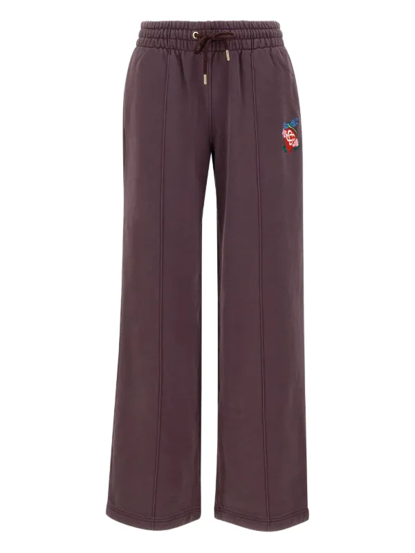 Casablanca Embroidered-logo Drawstring Track Pants in Purple