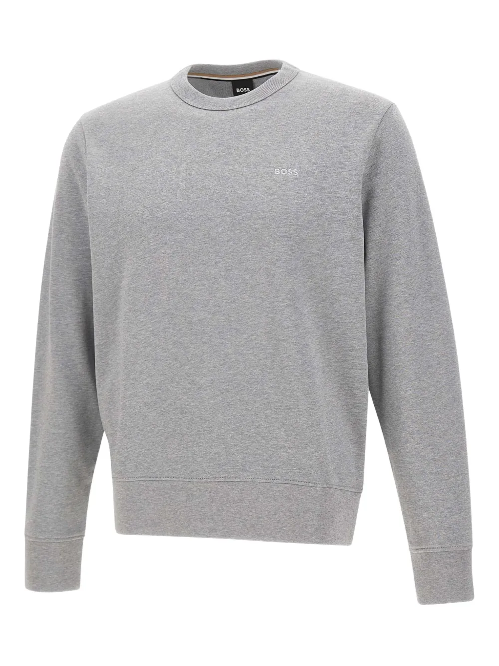 BOSS embroidered-logo crew-neck sweatshirt | Grey | Image 1