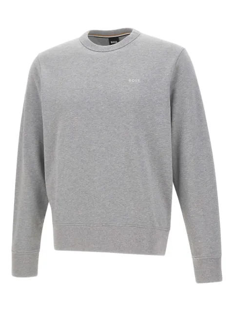 BOSS embroidered-logo crew-neck sweatshirt
