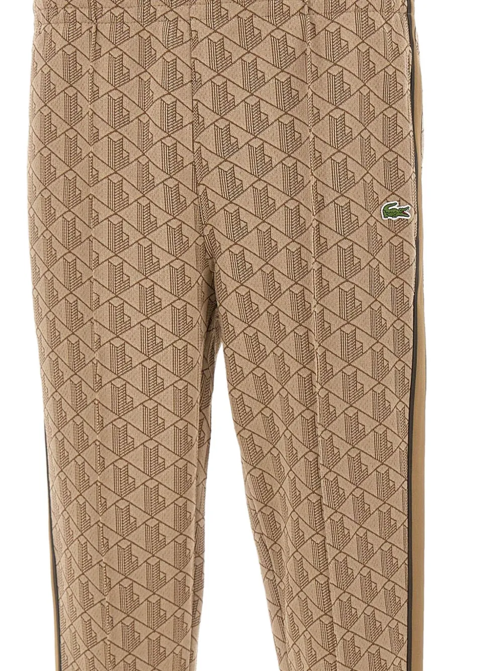 Lacoste Broek met monogram Bruin