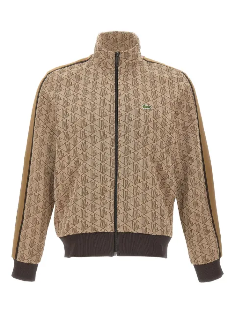 Lacoste sudadera con monograma y cremallera