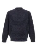 Emporio Armani flock-print crew-neck sweatshirt - Blue