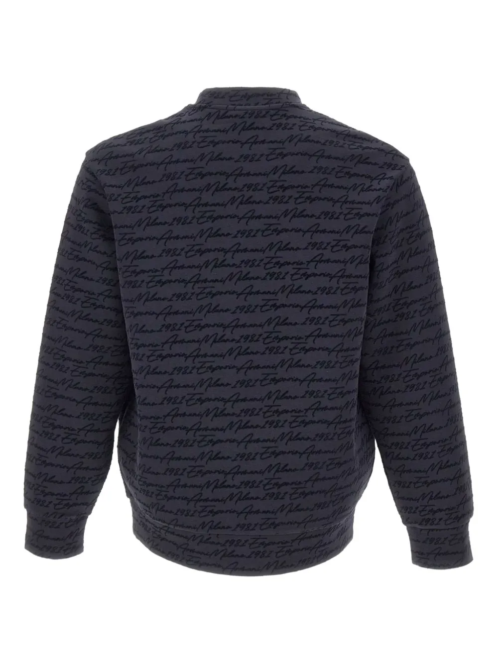Emporio Armani flock-print crew-neck sweatshirt | Sweatshirts | Image 2