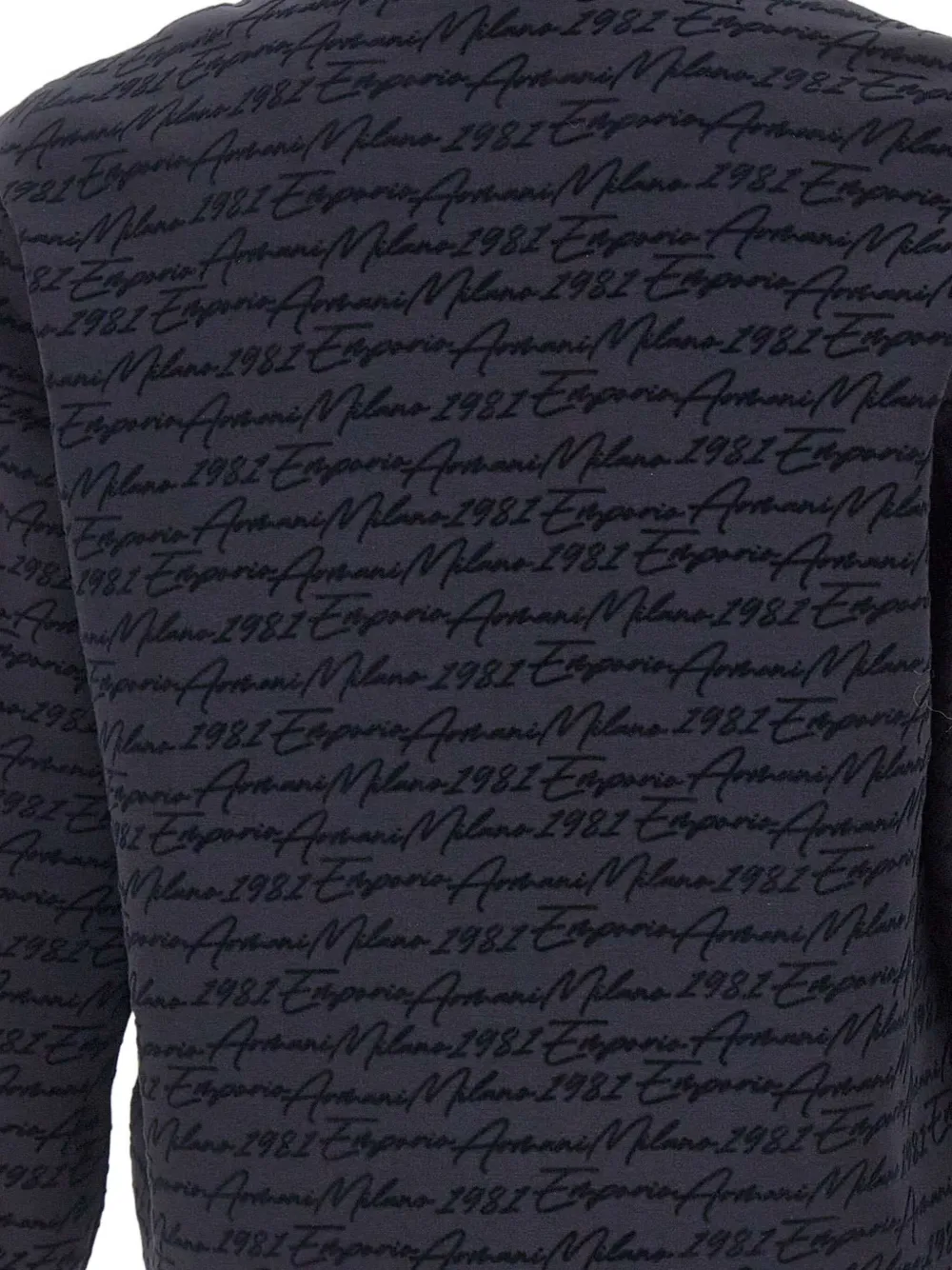 Emporio Armani Sweater met ronde hals en print Blauw