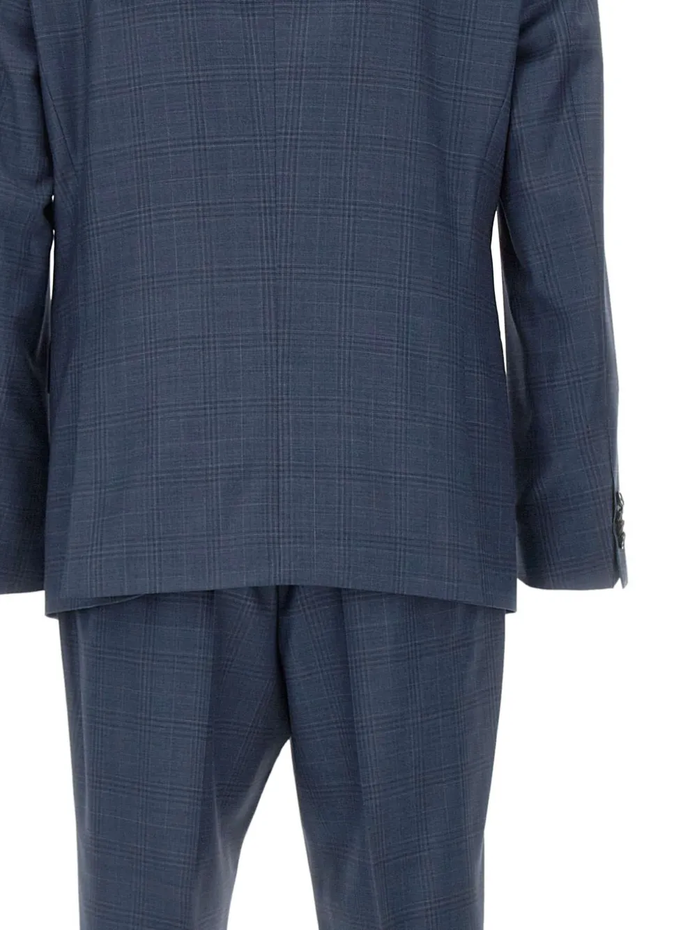 Hugo Boss Check Two-piece Suit In Blue