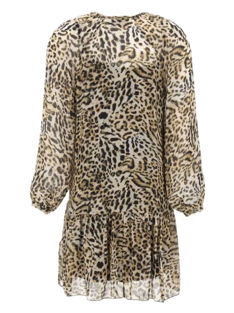 kaos vestido con animal print y cuello en V