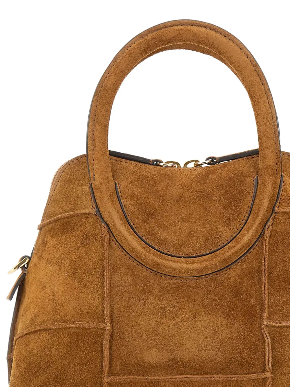Staud Mini Naomi Suede Tote Bag In Brown
