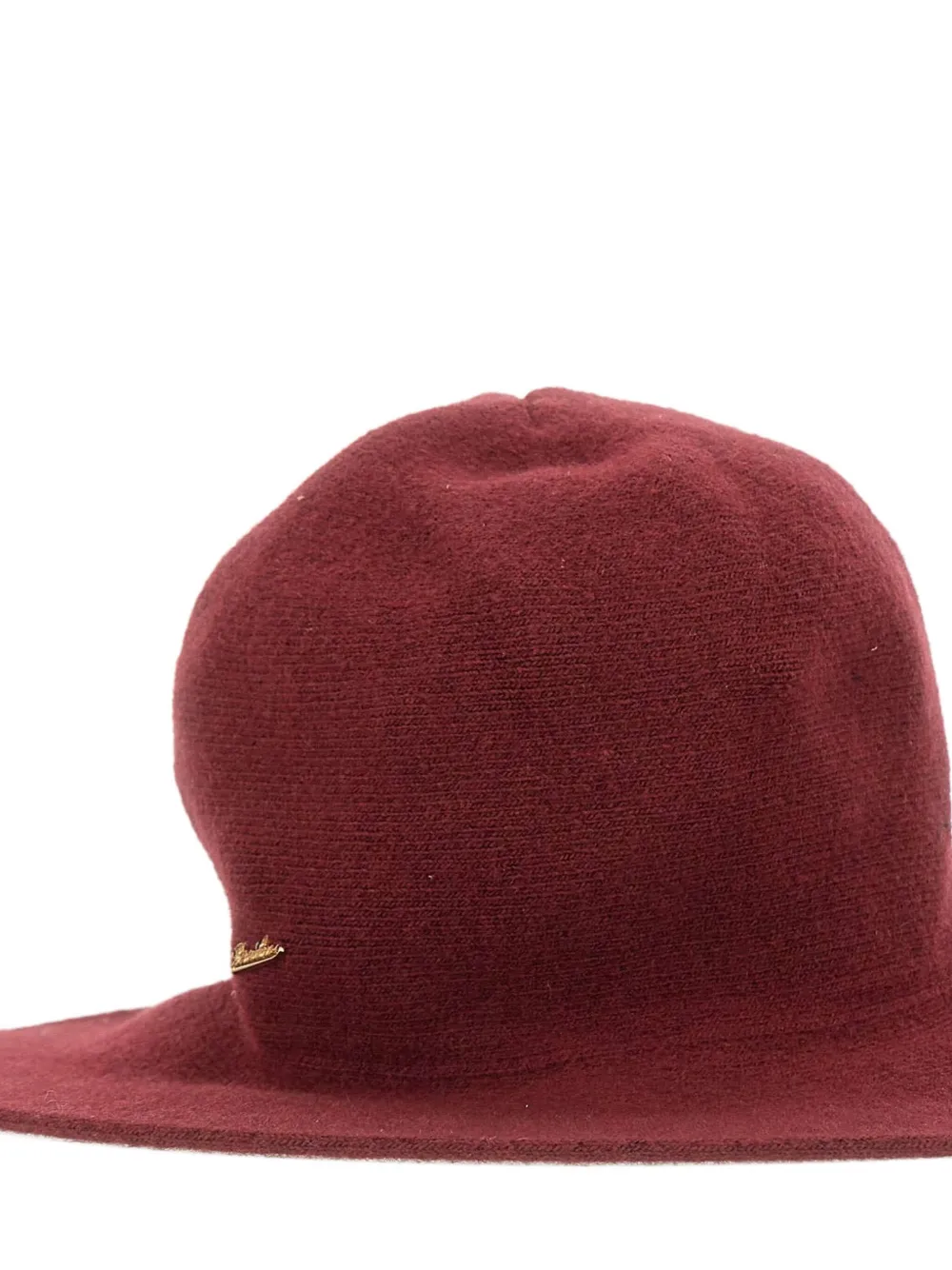 Borsalino Round-crown Wide-brim Hat In Burgundy