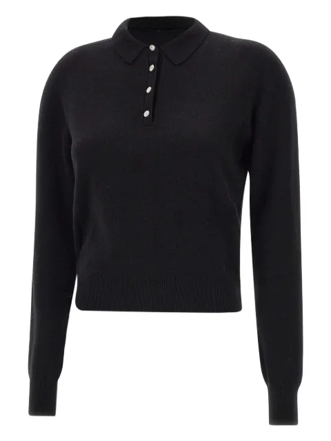kaos jewel-button polo top