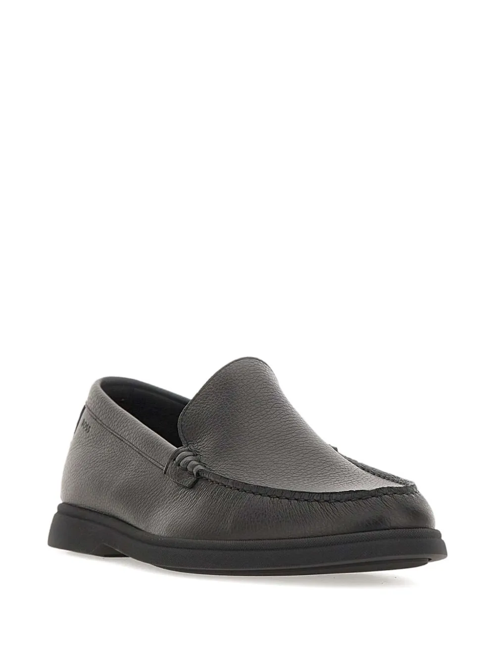 BOSS leather loafers Black
