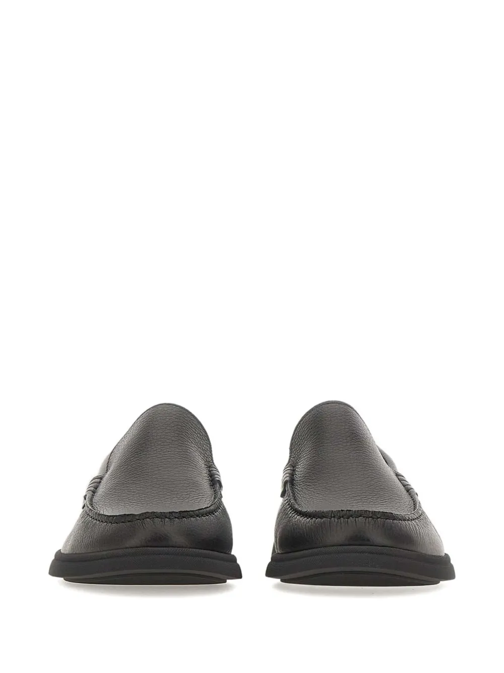 BOSS leather loafers Black