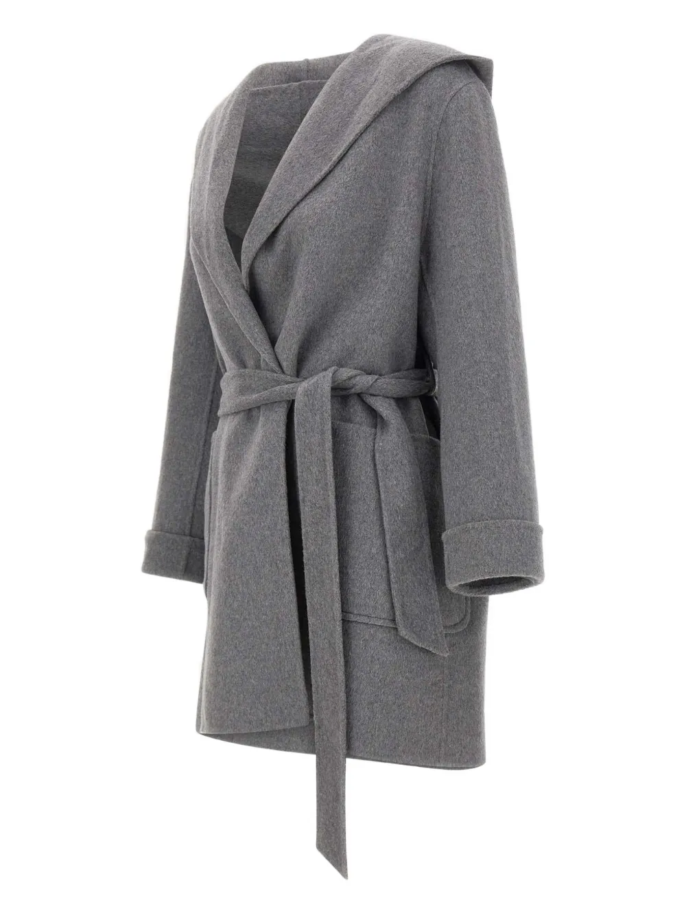 kaos hooded belted coat | Grey | Image 1