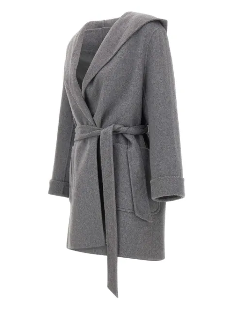 kaos hooded belted coat