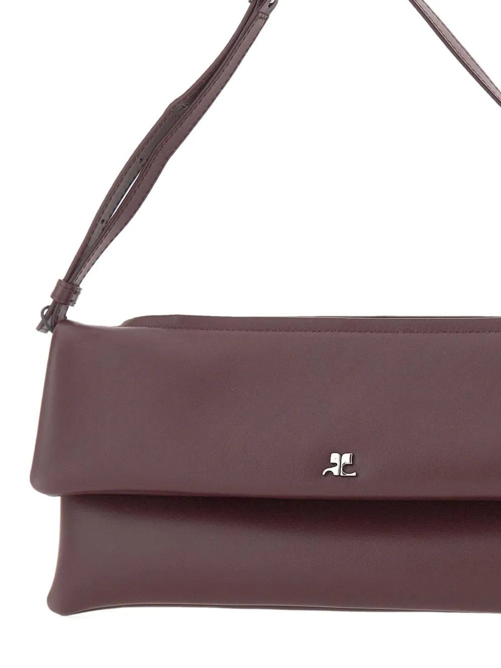 Courrèges Cuff leren schoudertas Bruin