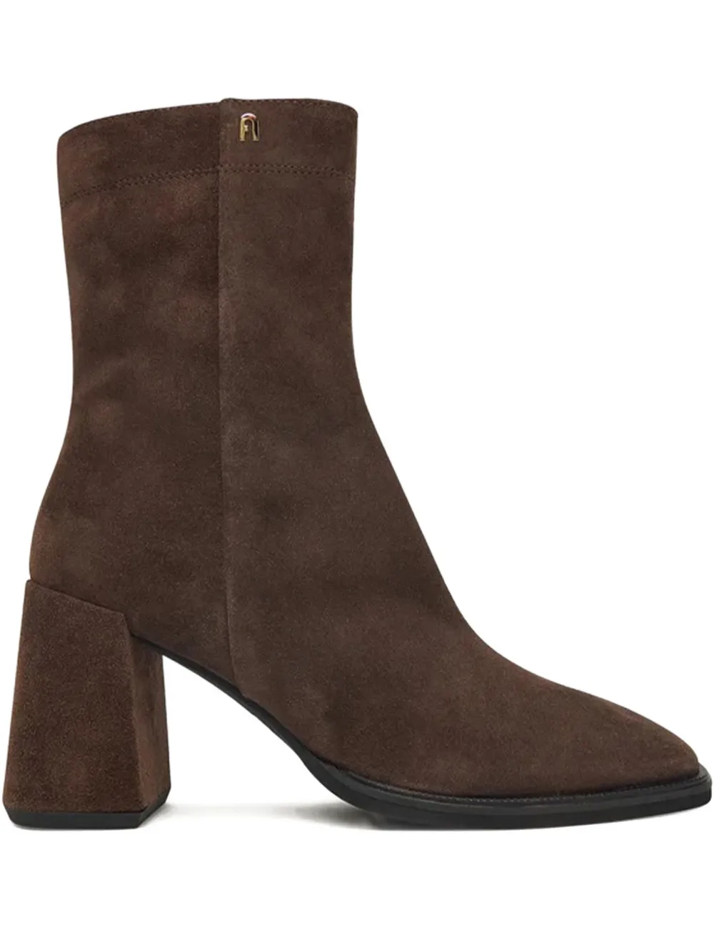 Furla Diamond block-heel zipped ankle boots | Brown | Image 1