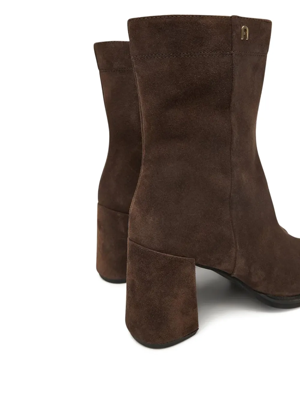 Furla Diamond enkellaarzen met blokhak Bruin