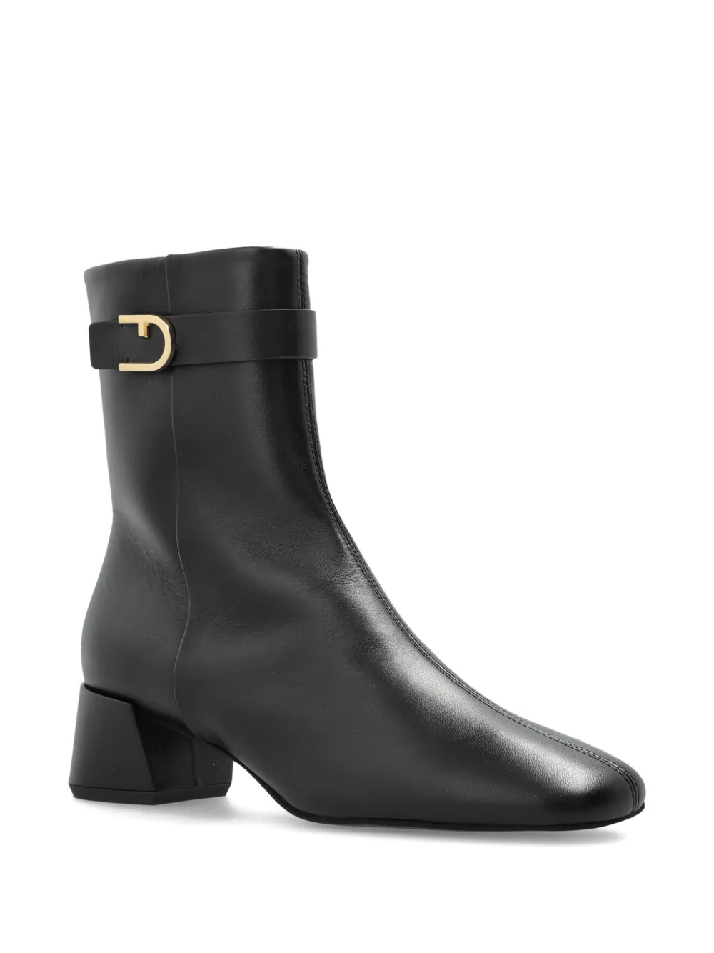 Furla buckle-fastening block-heel boots Black