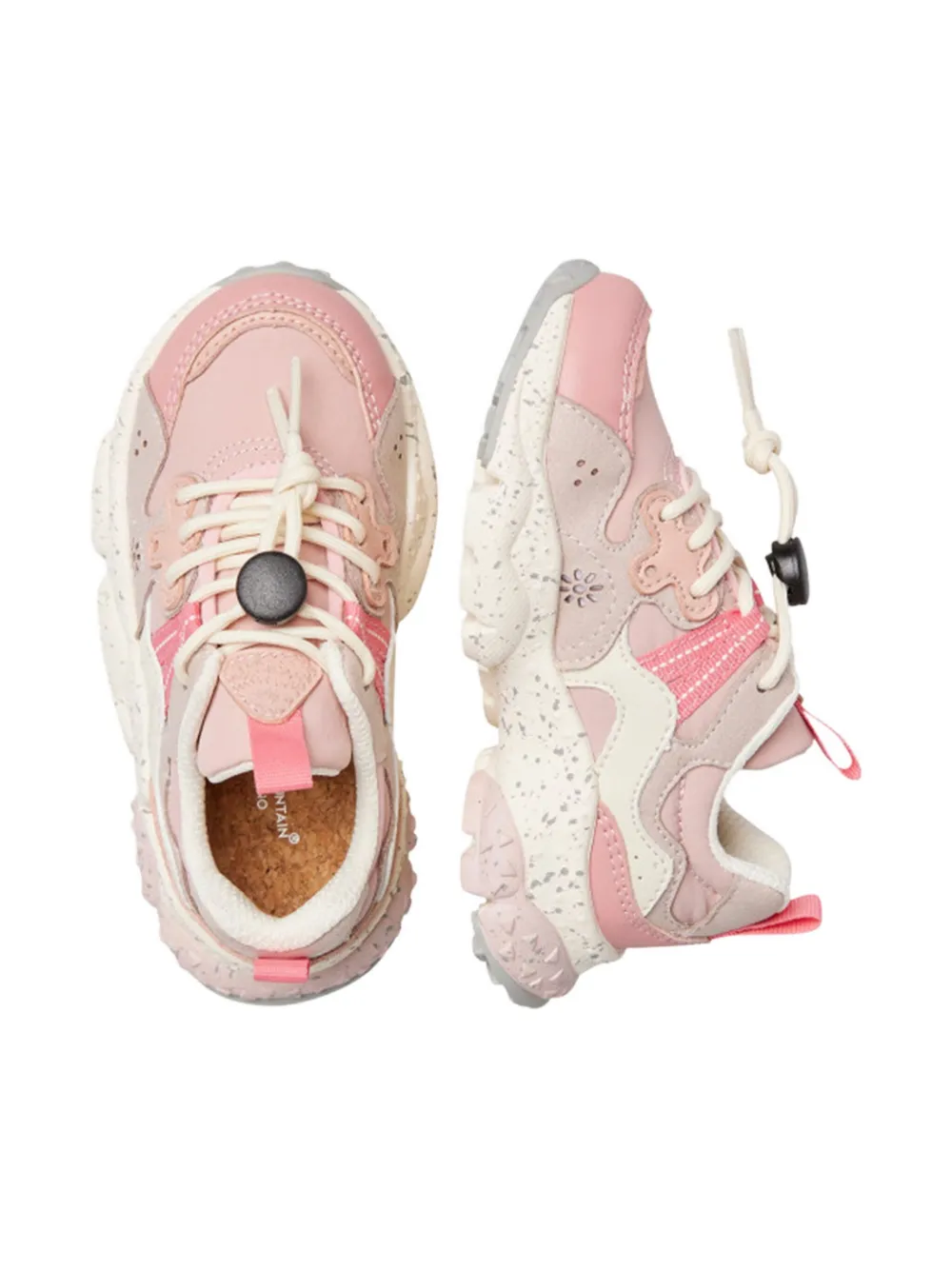 NATURINO Chunky sneakers met bloemdetail Roze