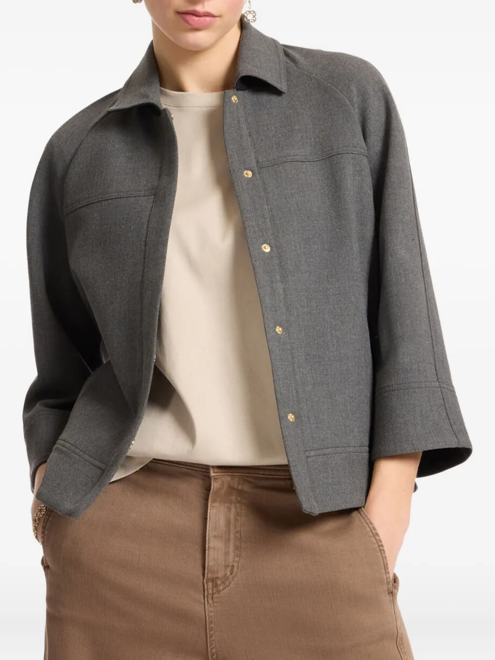 Elena Miro' Jacket Clothing In Gray