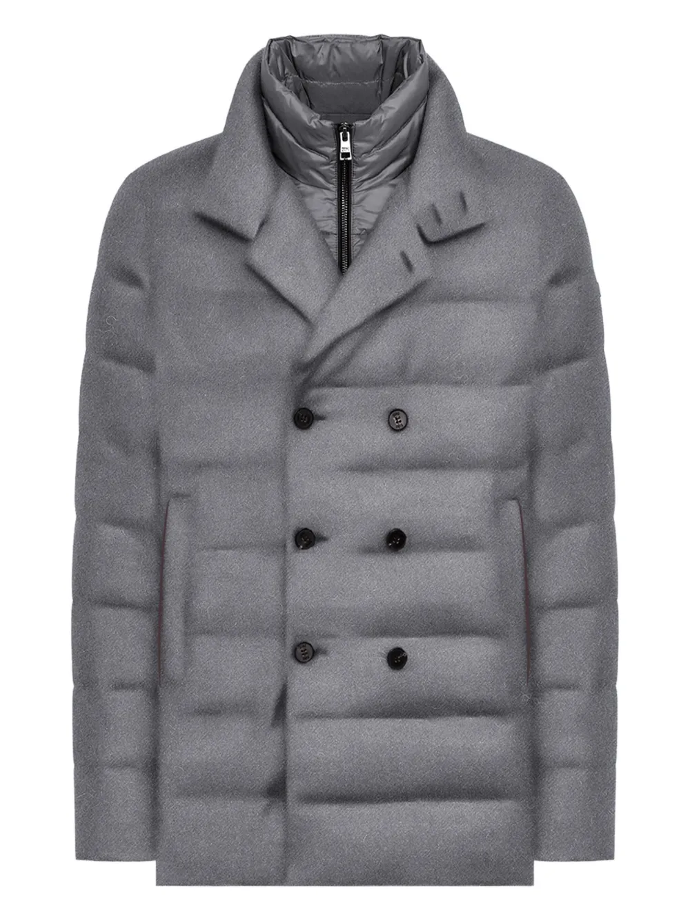 Duno Grey double-breasted puffer jacket | Grey | Image 1