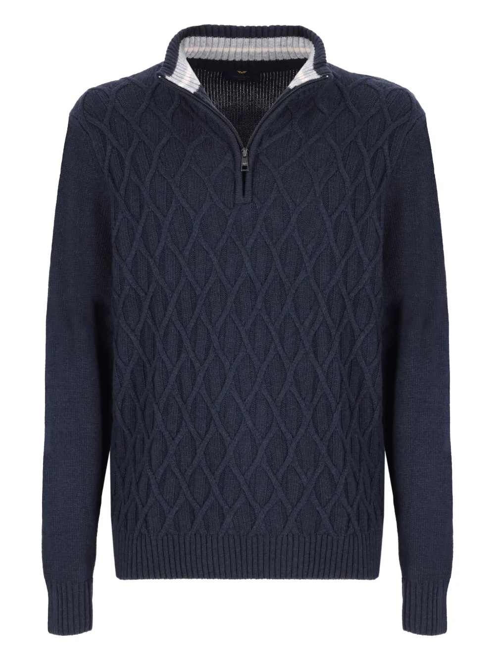 ARMATA DI MARE diamond-pattern half-zip sweater | Blue | Image 1