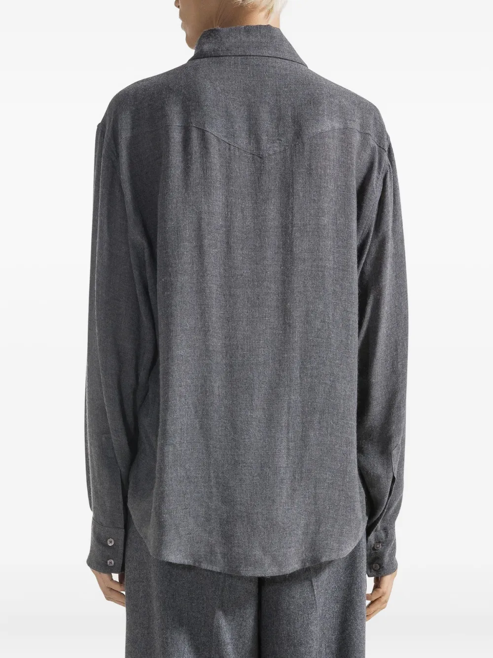 Seventy Chest-pocket Shirt In Gray