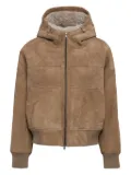 Tela hooded zip-up jacket - Brown
