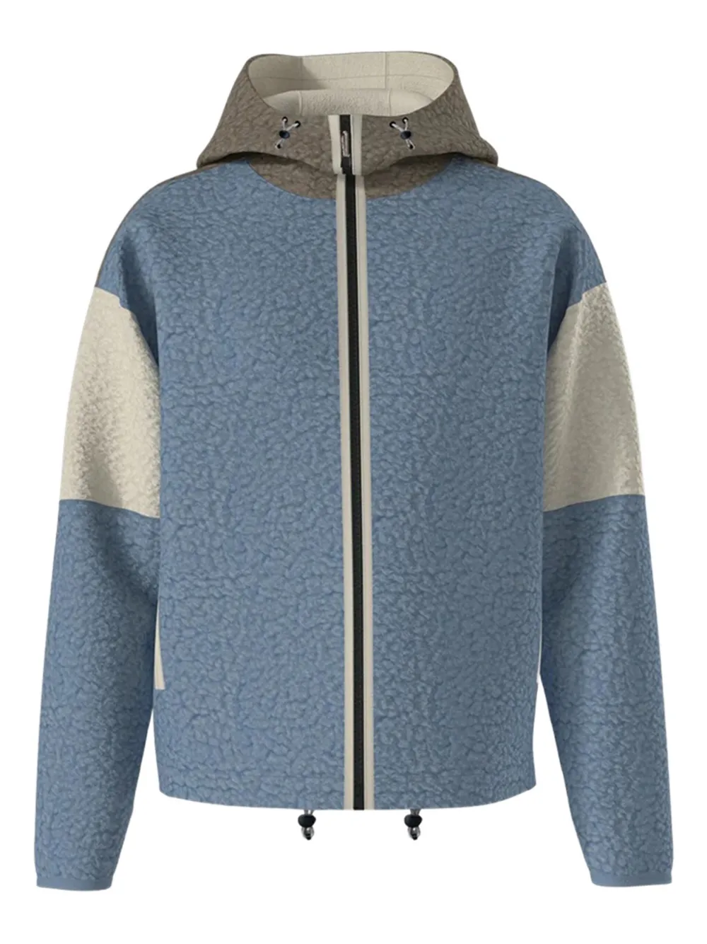 Napapijri Colour-block Fleece Hoodie In Blue