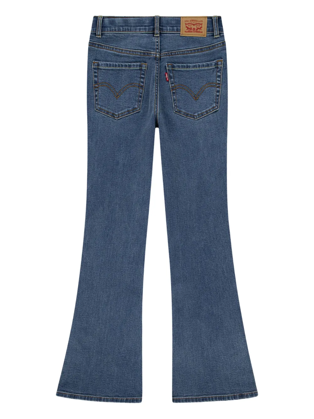  Levi's Kids Flared Logo-patch Jeans - Blue 