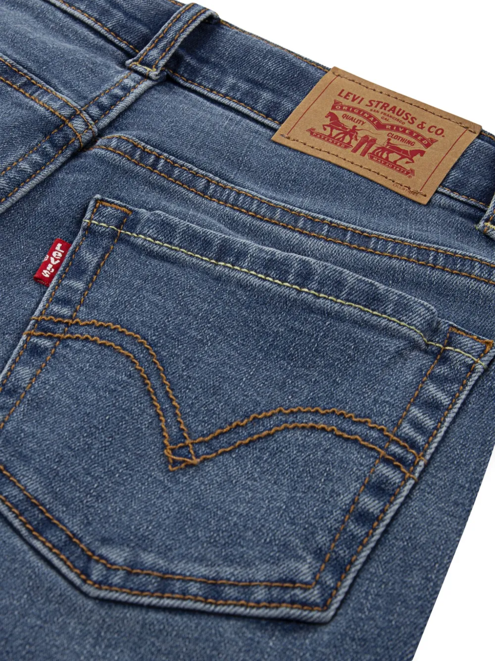  Levi's Kids Flared Logo-patch Jeans - Blue 