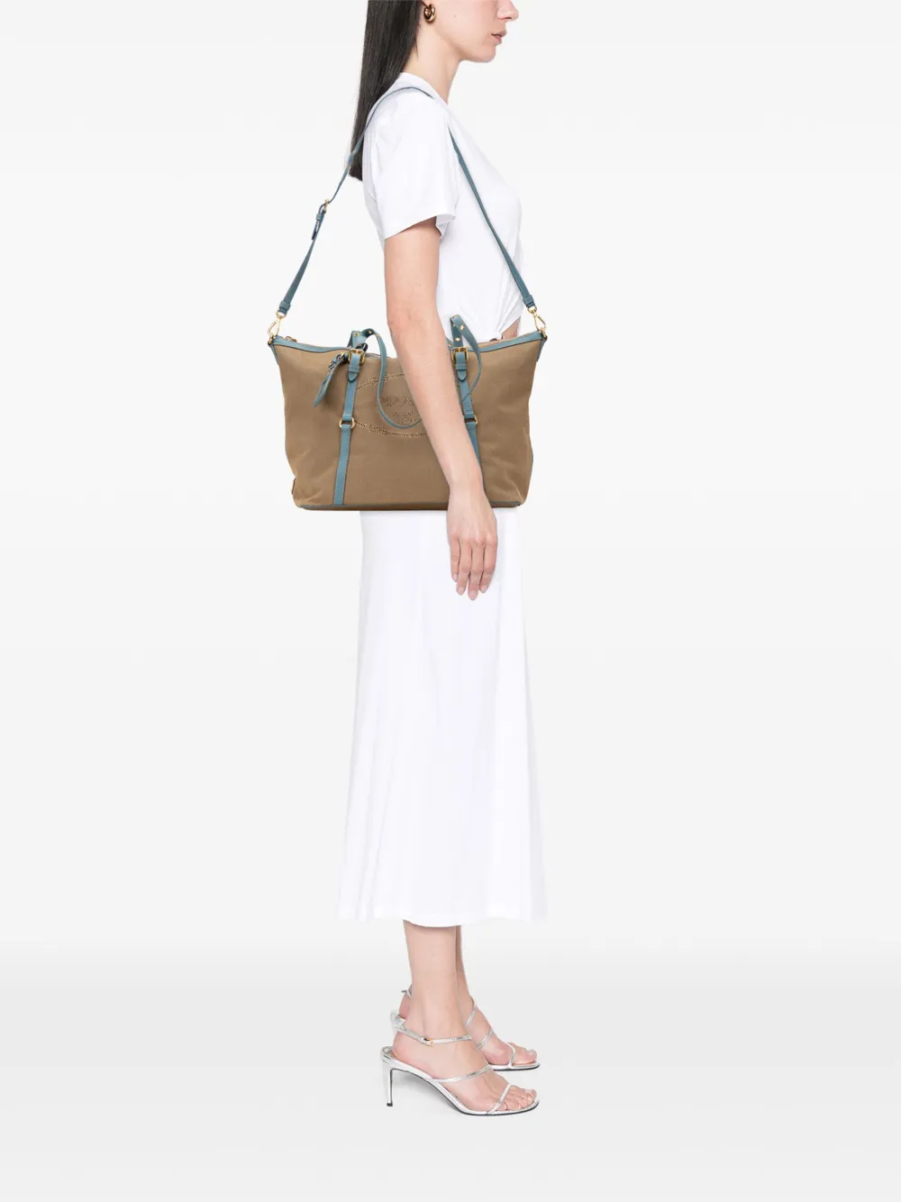 Prada Pre-Owned 2010-2023 Canvas Canapa Logo satchel | Pre-Owned | Image 2
