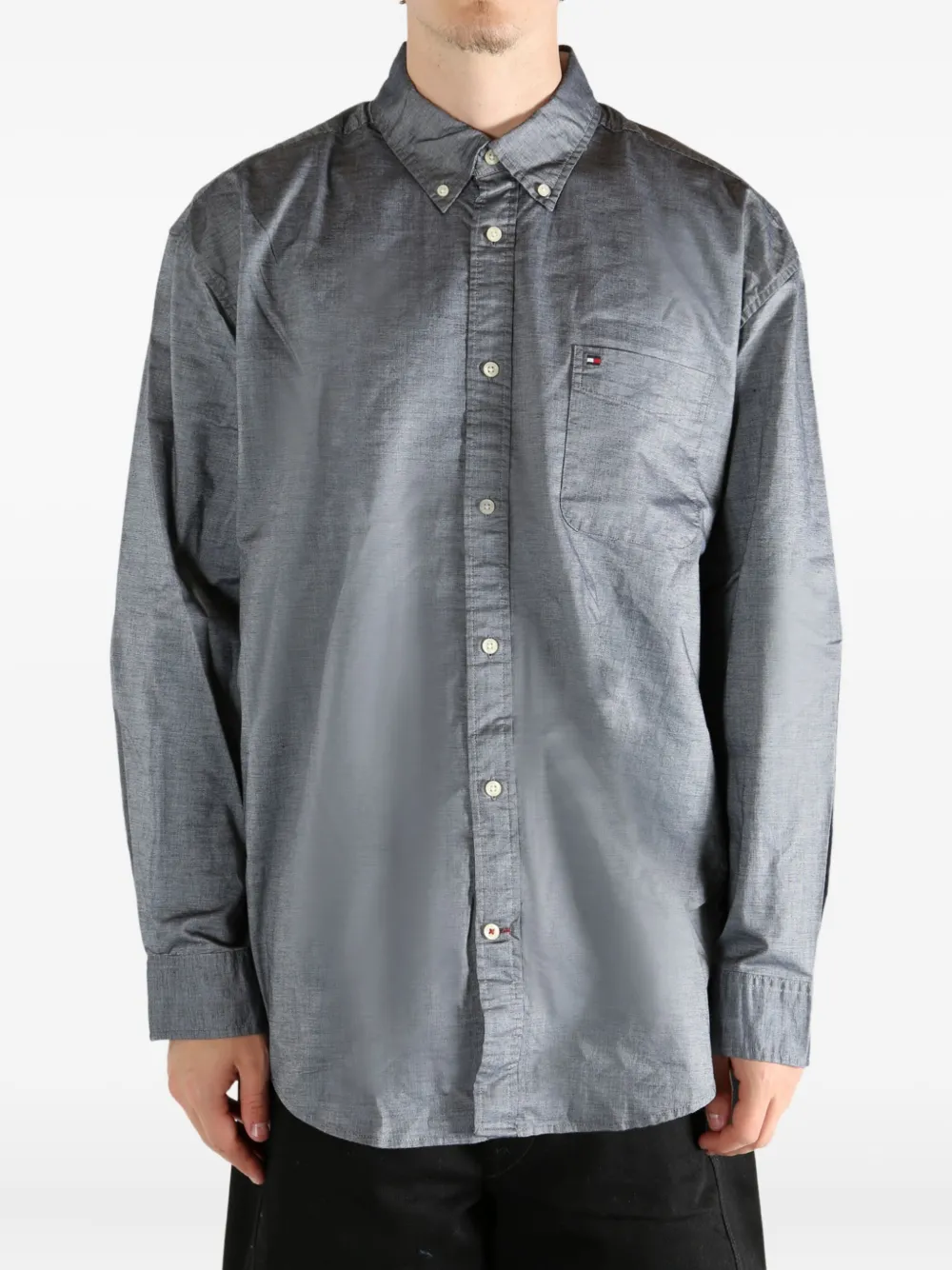 Tommy Hilfiger buttoned pocket shirt - Grijs