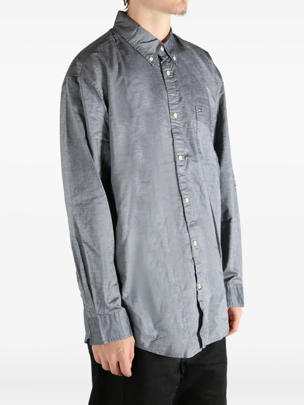 Tommy Hilfiger Buttoned Pocket Shirt In Gray