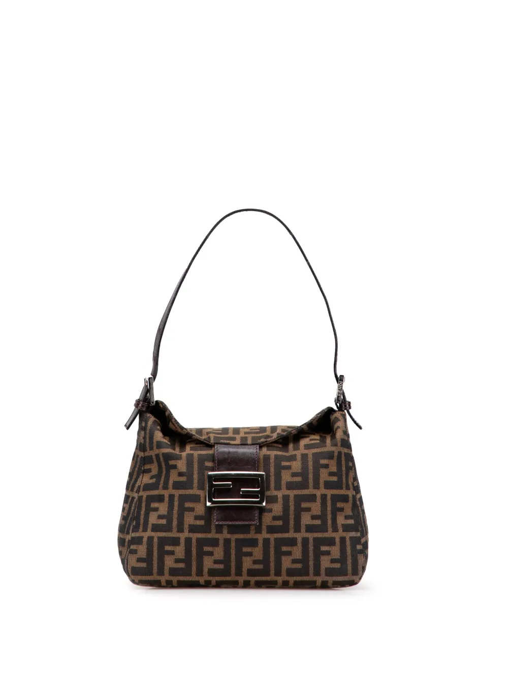Fendi Pre-Owned 2000-2010 Zucca Canvas Double Flap Mamma shoulder bag | Brown | Image 1