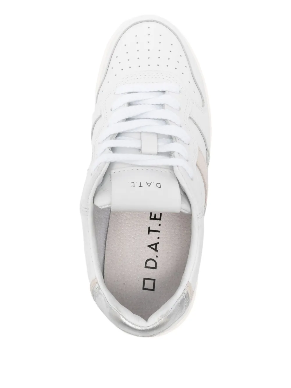 Date Leather Sneakers In White
