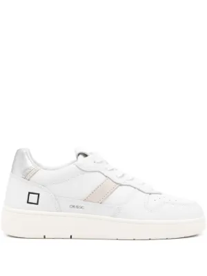 D.A.T.E. Hill Low Stardust metallic-finish Sneakers | Silver